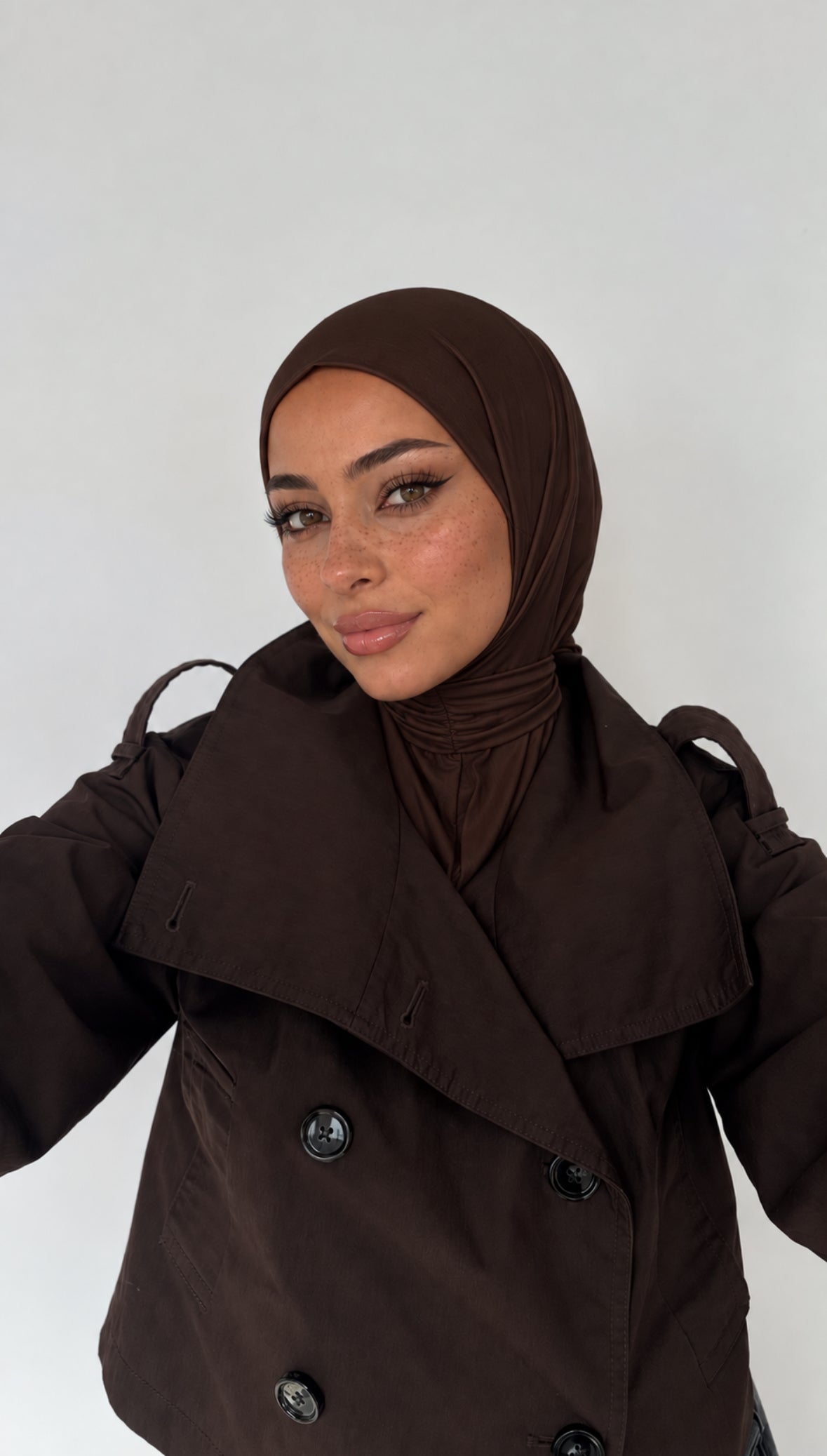 Hijab cagoule a clips en jersey liquide lot de 5 pcs de même couleur