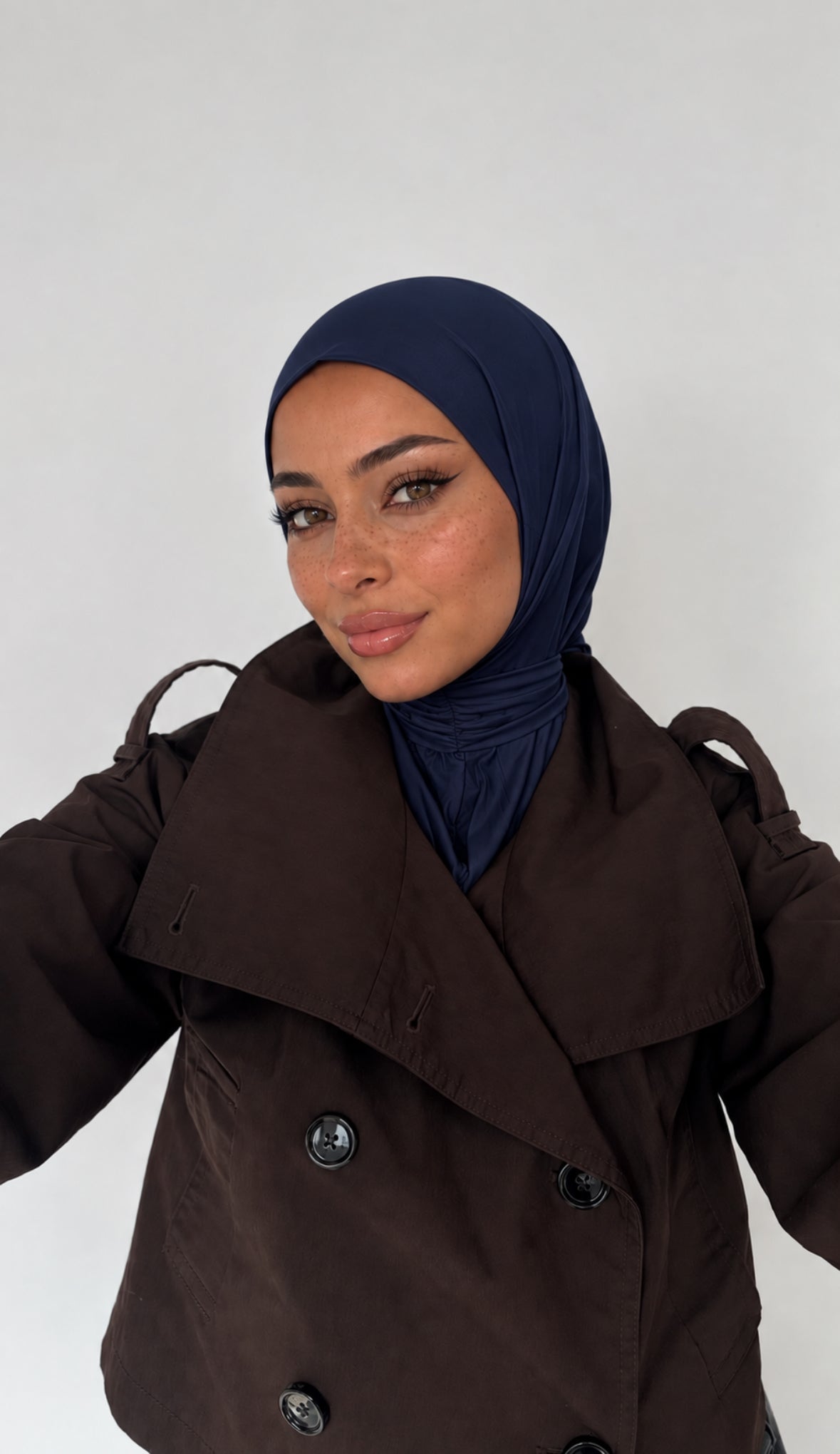 Hijab cagoule a clips en jersey liquide lot de 5 pcs de même couleur