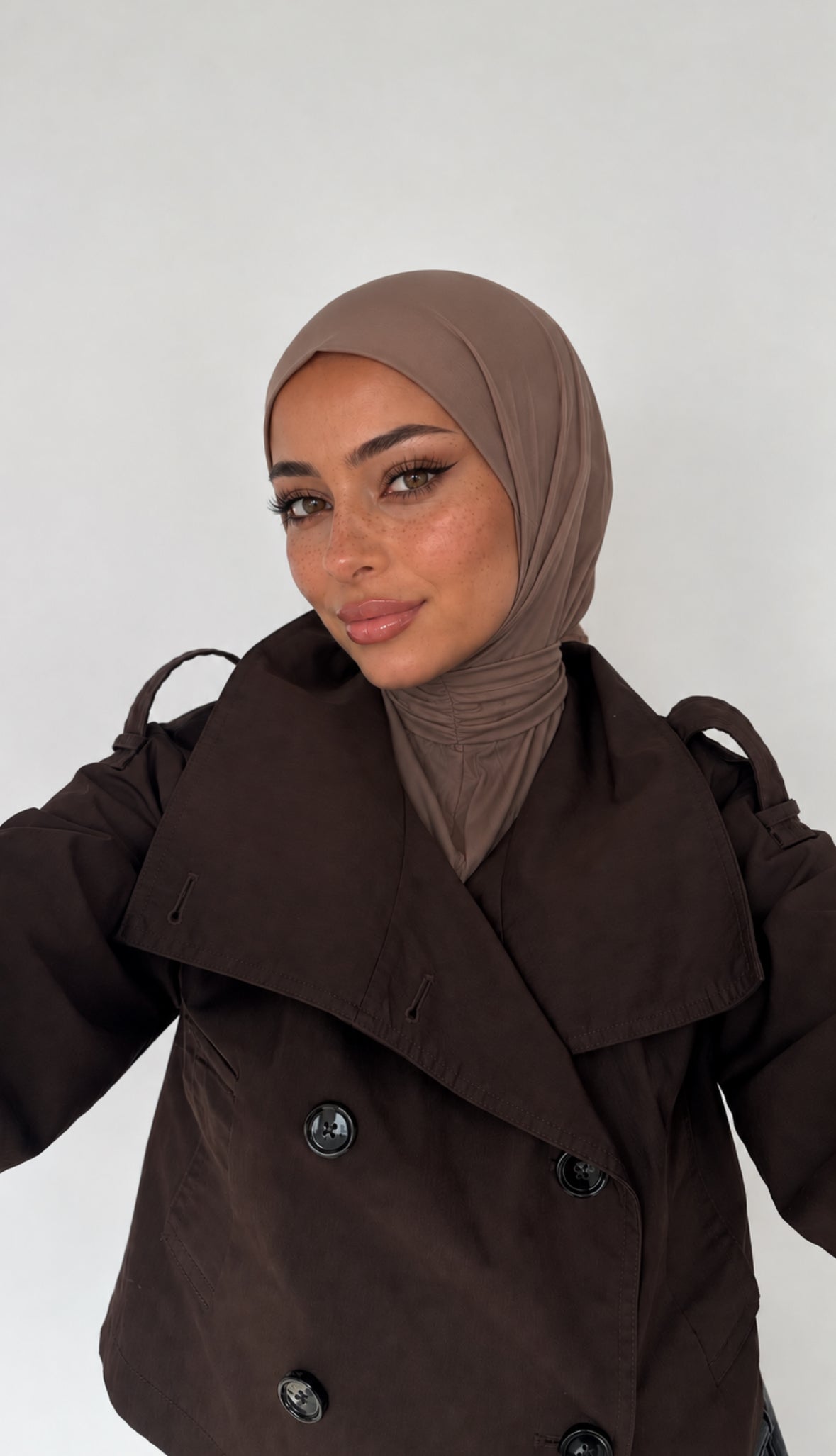 Hijab cagoule a clips en jersey liquide lot de 5 pcs de même couleur