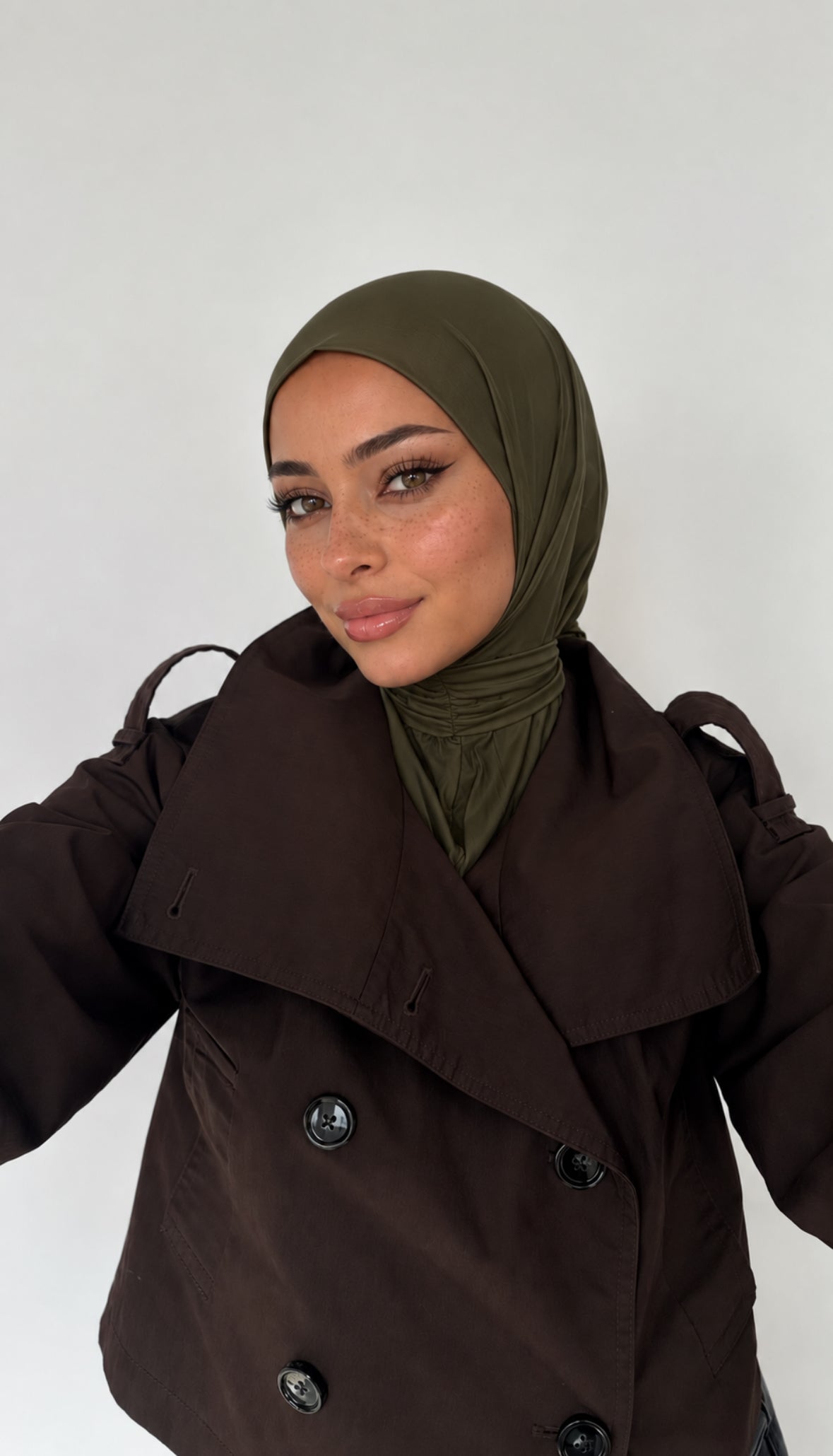 Hijab cagoule a clips en jersey liquide lot de 5 pcs de même couleur