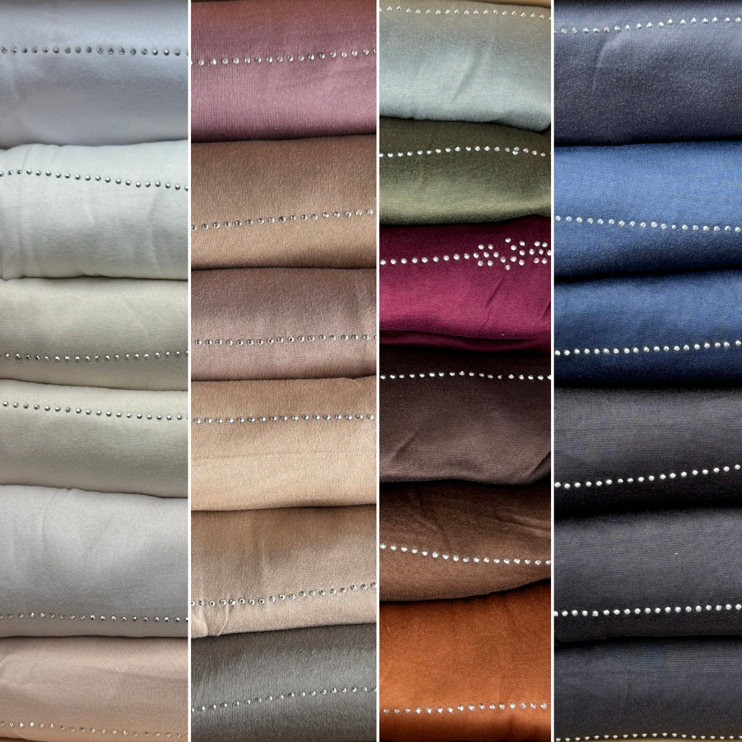 HIJAB JERSEY STRASS (24 Pièces)